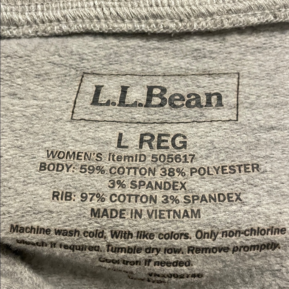 L.L. Bean Gray Hoodie with Multicolor Stripes - Picture 3 of 3